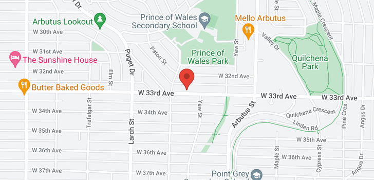 map of 2268 W 32ND AVENUE